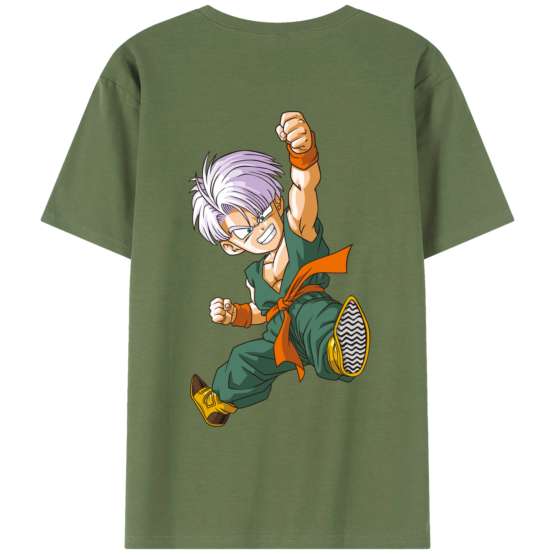 （画像用） ドラゴンボール トランクス（Torankusu）DRAGON BALL Trunks 綿100％ メンズ半袖Tシャツ（バックプリント） 通気性